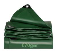 Lona de 670 g/m² para camiones con ojales, lona de PVC de alta calidad, impermeable, resistente a desgarros, bordes reforzados, lona de protección para camiones, coches, remolques, piscinas, trabajos