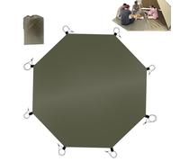 Lona de camping con huella de tienda - cubierta de suelo para actividades al aire libre, manta de picnic octogonal, alfombra de camping para parque, zona de juegos y picnic al aire libre