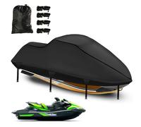 Lona de cubierta para esquí acuático, revestimiento nano 900D, impermeable, 2 orificios de ventilación, resistente a los rayos UV, para Sea DOO, Kawasaki, Waverunner Polaris (900D-345-368 cm), color