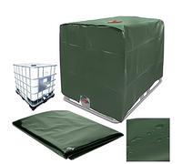 Lona de depósito de agua para depósito de 1000 L/800 L/600 L IBC, 210 D, antipolvo, antiUV, antilluvia (1000L, 116 x 100 x 120, verde)