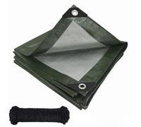 Lona de lona impermeable con ojales, 120 g/m², lona de polietileno para camiones, resistente a la intemperie, al polvo, a los rayos UV, al desgarro, para muebles de jardín, madera, coche, barco,