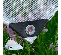 Lona de malla transparente resistente de 1,7 m x 4,8 m, cubierta de PVC, 200 g, lona de vidrio impermeable resistente a los rayos UV con ojales de metal para invernaderos, camiones y protección de