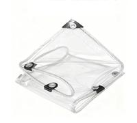 Lona de Plástico Transparente 120 x 440 cm Transparente, con Ojales Lona e Impermeable Resistente Al Polvo para Leña, Jardín, Cenador, Camping, A