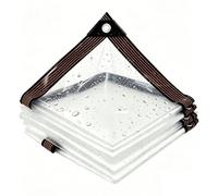 Lona de polietileno resistente, cubierta impermeable transparente para muebles de exterior, invernadero, cenador, camping, almacenamiento, protección contra la lluvia, el polvo y el viento