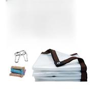 Lona de polietileno transparente con ojales, cubierta impermeable resistente al desgarro para jardín, protección de invierno y uso en exteriores