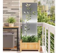 Lona de privacidad para jardín, panel decorativo para jardín, 50 x 140 cm, acero galvanizado, para barandillas de balcón, terraza, balcón, se puede montar rápidamente