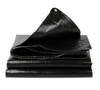 Lona de Protección 280 x 400 cm PE 130 G M² Resistente UV y Desgarros, Impermeable, Resistente - Universal, Multiuso Lona de Construcción para Jardín, Cenador, Camping, Negro