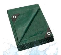 Lona de protección 4 x 5 m, 150 g/m², verde, lona multiusos y lona de jardín, impermeable, con ojales, lona de construcción y lona para tienda de campaña para camping y jardín (4 x 5)