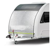 Lona de Protección de Proa para Caravana Termo, Toldo de Aire para Caravana Cubierta Protectora Frontal con Tubería, Estera Térmica Exterior A Prueba de Invierno e Impermeable (240 * 200cm)