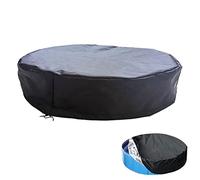 Lona de protección para piscina tubular, impermeable, resistente al polvo, apta para piscina hinchable redonda/rectangular (245 x 30 cm), color negro
