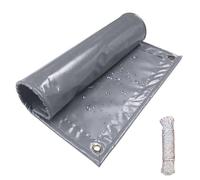 Lona de PVC resistente a los rayos UV, 100 x 460 cm, cubierta de jardín, impermeable, para acampar al aire libre, color gris, perfecta para protección del jardín y uso versátil
