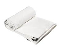 Lona de PVC resistente de 2 x 2 m, toldo impermeable con ojales reforzados para protección contra la lluvia, patio, terraza, cochera, color blanco (5 x 7 m, 16.4 pies x 23 pies)