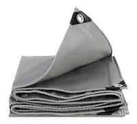 Lona de PVC resistente de 450 g/m² impermeable, ojales reforzados, resistente a la intemperie, rayos UV/polvo/nieve, cubierta verde para cobertizo, cubierta de suelo, gallinero, piscina, estanque