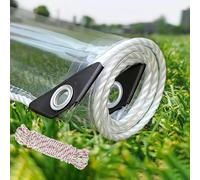 Lona de PVC transparente de 450 g/m², cubierta impermeable con ojales