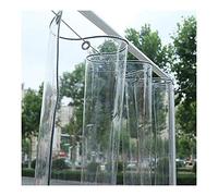 Lona de PVC transparente impermeable, cortina resistente a la intemperie con ojales, 2 x 4 m, ideal para cubiertas de jardín, protección de lona y uso en todo tipo de clima