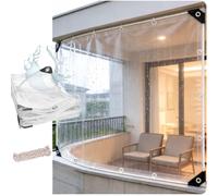 Lona De PVC Transparente Impermeable,Lonas De Lluvia De 0,35mm,Transparente,WxH-1.7x3m/5.6x9.8ft