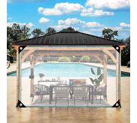 Lona de PVC transparente, lona protectora para plantas con ojales, para pérgola, cenador, patio, jardín, panel lateral transparente (2,2x2,3m/7,2x7,5 pies)