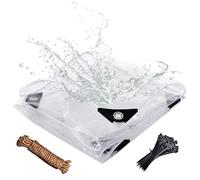 Lona de PVC transparente resistente, lona de vinilo transparente impermeable para cubierta de gallinero, paño de cobertizo aislante, lona de vidrio suave, 0,6 x 2,4 m, uso en todas las estaciones