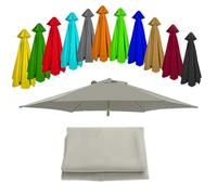 Lona de recambio para sombrilla tela de repuesto para sombrilla de 3.0 Metros y 6 Brazos, Cubierta de Repuesto para sombrilla de patio, Toldo de repuesto - Lona de poliéster - Protección UV(Color:Topa