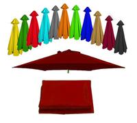 Lona de recambio para sombrilla tela de repuesto para sombrilla de 3.0 Metros y 6 Brazos, Cubierta de Repuesto para sombrilla de patio, Toldo de repuesto - Lona de poliéster - Protección UV(Color:Burg