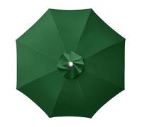 Lona de repuesto for sombrilla grande de terraza, tela sustituta de cubierta superior sombrilla exterior, resistente al viento impermeable protección UV(Dark green,6-RIBS 2m)