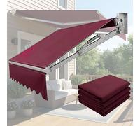 Lona de Repuesto para Toldo Retráctil Terraza, 380g/m² Tela de Recambio Toldo Comercial, 250/300/350/400/500/600cm, Cubierta Superior Parasol para Balcón, Jardín, Patios, Cafetería