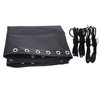 Lona de Repuesto para tumbonas con 4 Cuerdas elásticas, Kit de Repuesto para tumbonas, Color Negro 160 x 43 cm