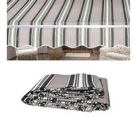 Lona de Repuesto Retráctil para Toldo de Patio (sin Marco) Cubierta Del Toldo de La Sombra Del Sol Toldo Enrollable Toldo Exterior Tela Superior 280g 100% Poliéster para Patio(Size:4x3m,Color:Rayas)