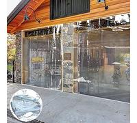 Lona de vinilo transparente de PVC resistente al agua de 6 m x 2,2 m, cubierta al aire libre para patio, toldo, toldo de 0,35 mm de grosor, lona aislante antienvejecimiento
