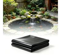 Lona HDPE para Estanques Duradera Revestimiento Negro para Estanque 0.2mm Lámina Flexible para Estanque Piscina y Jardín 3x5m 5x7m 8x10m 10x12m 12x15m 16x15m(4x9m)