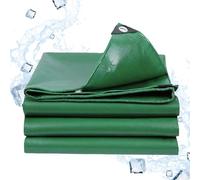 Lona Impermeable 1.7 x 3.8 m Protección UV, Antidesgarro con Ojales Lona Reforzada Universal para Muebles Jardín Piscina Coche, Verde