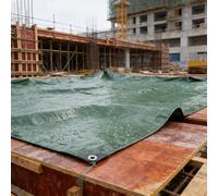 Lona Impermeable 110 x 595 cm Reforzada Antidesgarro Impermeable Plastico Cubretodo con Ojales Duradera Multiusos para Exteriores Leña, Jardín, Cenador, Camping, Verde