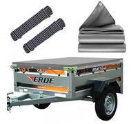 Lona Impermeable 160x120cm, Lona Remolque con Cuerda, Ideal para Erde Classic 163, DDR HP 400, 401, 500 & 600 Remolque