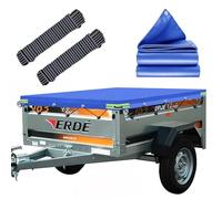 Lona Impermeable 160x120cm, Lona Remolque con Cuerda, Ideal para Erde Classic 163, DDR HP 400, 401, 500 & 600 Remolque