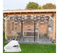Lona Impermeable 1x0.8/1.5x2.2/3x3m,0.3mm Lona Transparente Con Cremalleras,Cubierta Protectora De Plantas De Invernadero,Lona Resistente Al Desgarro De PVC,Panel De Lona,WxH-2.6x2.5m/8.5x8.2ft