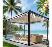 Lona Impermeable 2.1 x 4.4 m con Ojales, Resistente a Los Rayos UV y Al Desgarro, Lámina de Invernadero Lona de Protección Universal para Camping, Jardín, Camión, Transparente