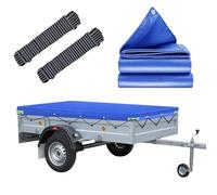 Lona Impermeable, 209x115x10cm Lona Remolque con cuerda, Ideal para Böckmann TPV EB2 & EU2, Pongratz LPA 206 & EPA 206, Stema 750kg und 500kg/750kg/850kg 202x107cm Remolque