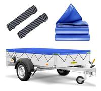 Lona Impermeable, 258x136x8cm Lona Remolque con Cuerda, Ideal para HUMBAUR, Böckmann, Neptun und 750kg/850kg/1000kg/1300kg/1500kg 251x131cm Remolque