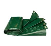 Lona Impermeable 2x2m con Ojales de Acero Inoxidable, 450 g/m², poliéster con Revestimiento de PVC y Bordes Reforzados, Ideal para Exteriores(Verde)