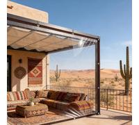 Lona Impermeable 4.6 x 6 m con Ojales, Resistente a Los Rayos UV y Al Desgarro, Lámina de Invernadero Lona Impermeable Universal para Muebles, Piscina, Coche, Jardín, Transparente