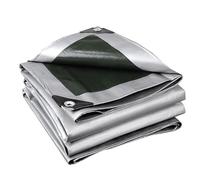 Lona Impermeable 4x5.5m, Lonas para Piscinas con Ojales, Cubierta de Lona Resistente, Lona de Protección para Muebles, Jardín, Piscina y Coche