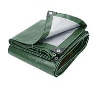 Lona Impermeable 540 x 610 cm Impermeable Desgarros Polietileno Plastico Cubretodo con Ojales Duradera Multiusos para Leña, Muebles, Jardín, Piscinia, Vehículos, Verde