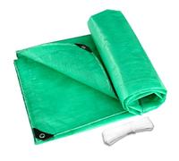 Lona Impermeable 630 x 770 cm Toldo Lona de Construcción Multiusos Portátil para Jardín, Techo y Construcción, Verde