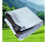 Lona Impermeable con Ojales 340 x 440 cm con Ojales, Impermeable, Aislamiento de Plantas, Resistente Al Polvo Película de Construcción para Camping, Cenador, Porche, A