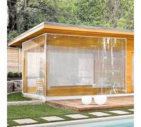 Lona impermeable de 1,5 x 4,5 m C resistente a la intemperie, partido de PVC con ojales para cenador, porche, peraOutdoor vinilo escudo