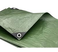 Lona impermeable de 3 x 4 m, lámina de 110 g/m2 con anillos de metal, láminas protectoras, funda para coche, lona multiusos (1 unidad, 3 x 4 m)