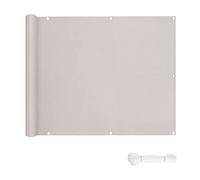 Lona impermeable de 5,5 x 1 m, protección UV y viento con ojales y cuerdas para patios al aire libre, piscinas, jardines, solución duradera y versátil de color gris pardo
