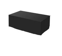 Lona impermeable de alta resistencia, adecuada for sofás, mesas, redondas, sillas y en forma L. Funda protectora for jardín patio Para Jardin Exterior(Black,120X120X74cm)