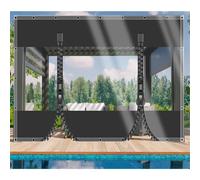 Lona Impermeable de Alta Resistencia de 2,1 x 2,9 m para cenador Exterior, Personalizable con Cierre de Cremallera, Resistente a la Lluvia, Duradera y a Prueba de la Intemperie, Ideal para e