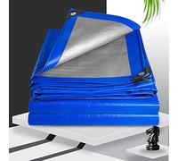 Lona Impermeable de Alta Resistencia de 2x3 m, 60 g/m², Lona de plástico Azul de Doble Cara, Cubierta Exterior con protección Solar, Refugio Duradero para techos, Obras, Camping y construcci